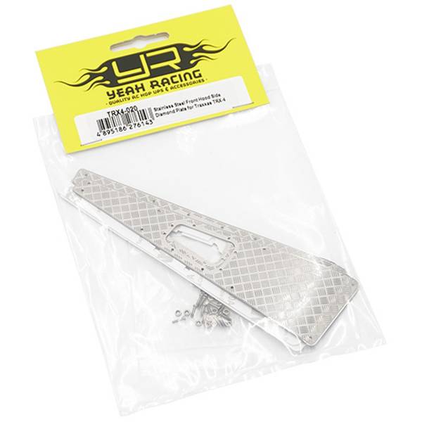 Yeah Racing TRX4-020 Stainless Steel Front Hood Side Diamond Pla