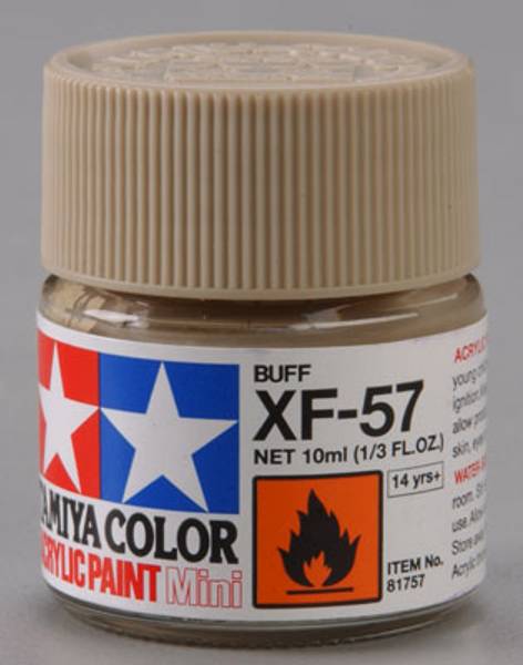 Tamiya 81757 Acrylic Mini XF-57 Buff 1/3 oz