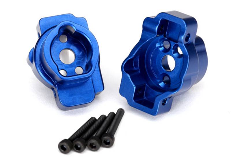 Traxxas 8256X Portal Drive Axle Mount Rear Alu Blue (2) TRX-4