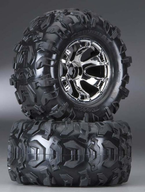 Hovedbilde Traxxas 5673 Canyon AT Tire On Geode Chrome Wheel ...