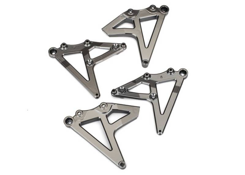 Traxxas 8538X Shock Mounts Rear Satin Chrome