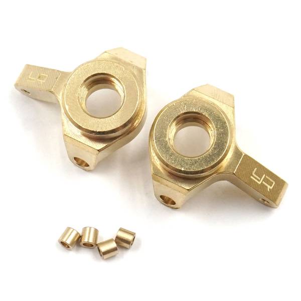 Yeah Racing AXSC-026 Brass Front Steering Knuckles Set for Axial