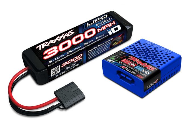 Hovedbilde Traxxas 2985-2s Charger USB-C and 2S 7.4v 3000mAh LiPo ...