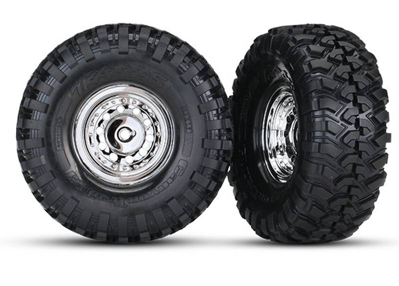 Traxxas 8177 Canyon Trail Tires & Chrome Wheels 1.9