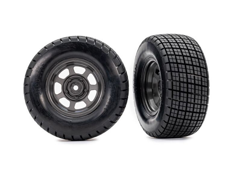 Traxxas 10474 Tires & Wheels Hoosier / Dirt Oval 4WD/2WD Front (