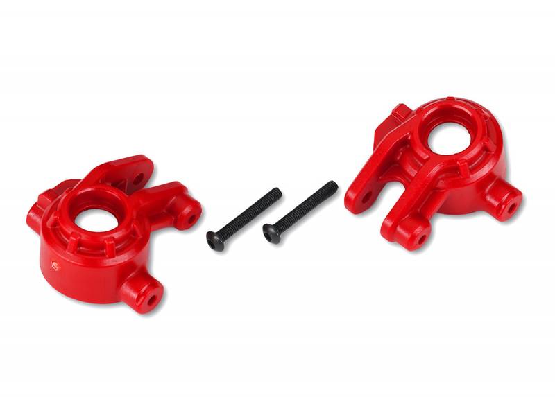 Traxxas 9037R Steering Blocks HD Red L+R (for Upgrade Kit #9080)