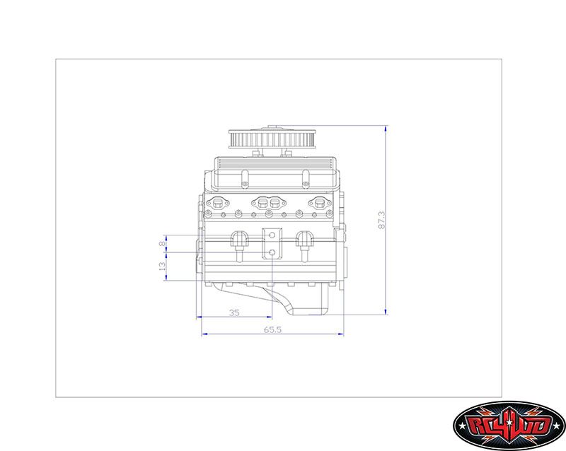 RC4WD 1043 1/10 V8 Scale Engine