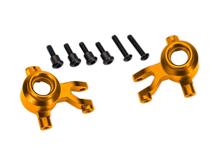 Traxxas 10734 Orange Aluminum Steering Blocks (L&R)