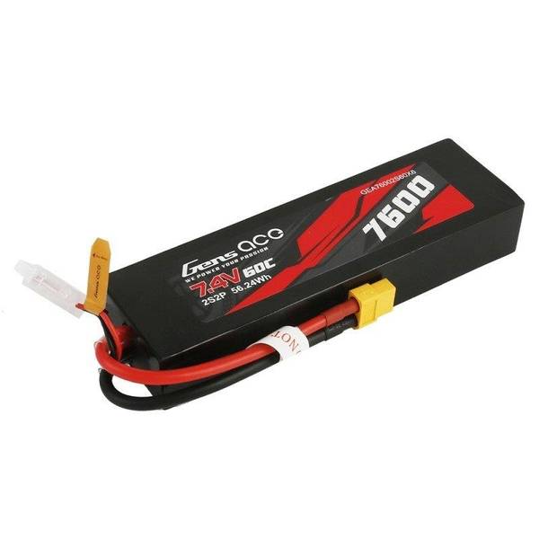 2s 7600mAh - 60C - Gens Ace XT60 PCM-Case