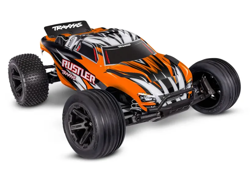Traxxas 372548 Rustler 2WD 1/10 RTR TQ EHD Orange-X With Battery/Charger