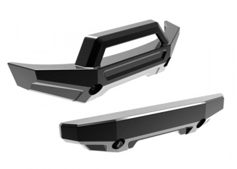Traxxas 10735-BLKCR Bumper Front & Rear Black Chrome Mini Maxx