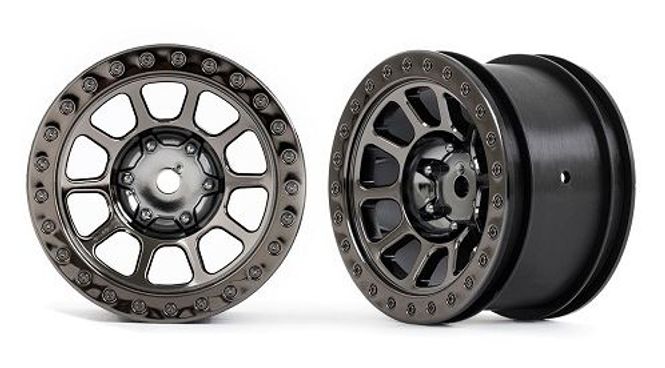 Hovedbilde Traxxas 2480A Wheels Black Chrome 2.2 2WD Rear (2) ...