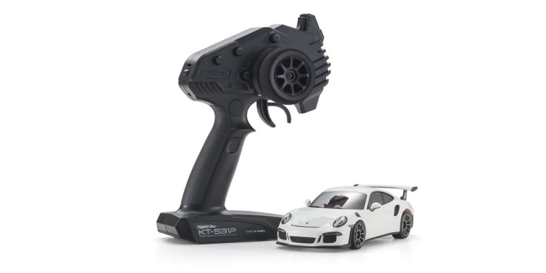 Kyosho 32358S Mini-Z MR04 RWD Porsche 911 GT3 RS White (N-RM/KT531P)