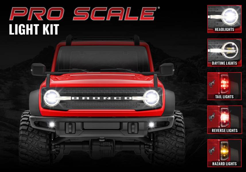 Traxxas 9783 LED Lights Front & Rear Kit Complete TRX-4M Bronco