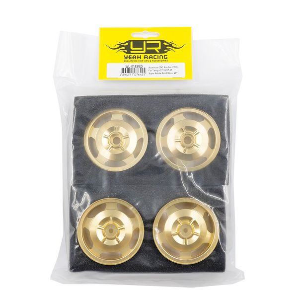 Yeah Racing 0182GD Aluminum CNC Rim Set (2WD) For Tamiya DT-02 DT-03 Super Astute Sand Rover 2011