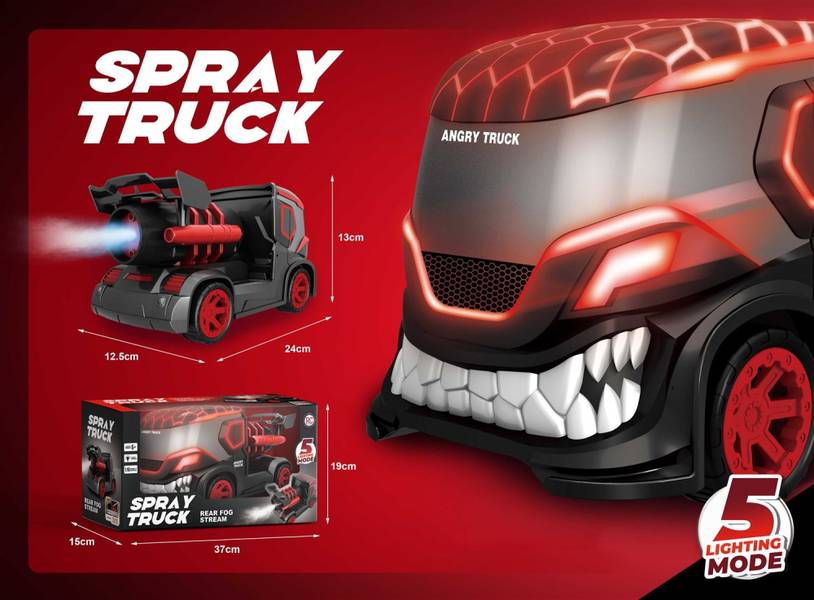 RC Toys Angry Truck 95JRED med lys og røyk - Rød