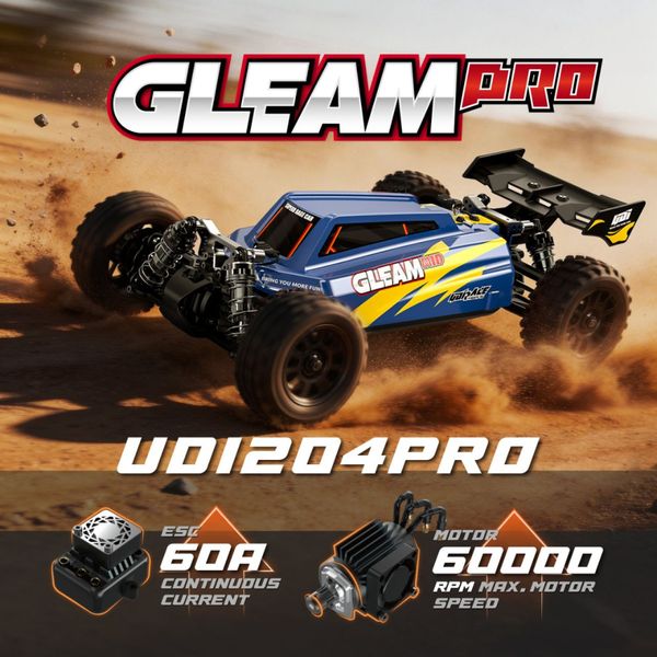 UDI R/C UD1204 GLEAM Pro 1/12 4WD Brushless Buggy Blue