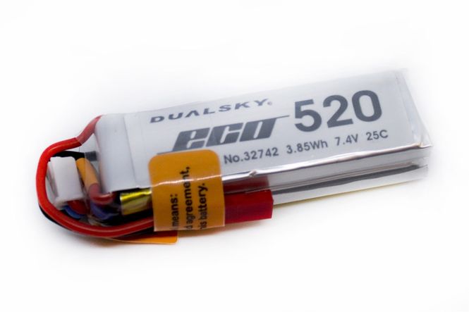 Hovedbilde Dualsky 2s 520mAh - 25C - Dualsky XPower ECO-S - JST